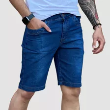 Bermuda Jeans Lycra Masculina Elastano Lisa Short Top