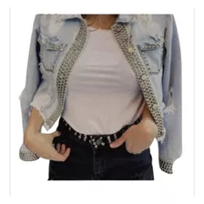 Campera Jeans Con Tachas 