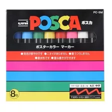 Marcadores Posca Punta Media Set De 8 Colores