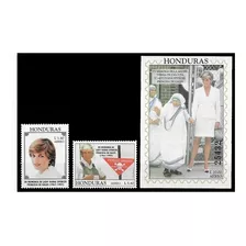 Lady Di - Madre Teresa - Honduras 1987 - Serie + Block Mint