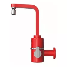 Torneira Multitemperatura Vermelha Slim 4t Parede 5500w 127v Cor Vermelho