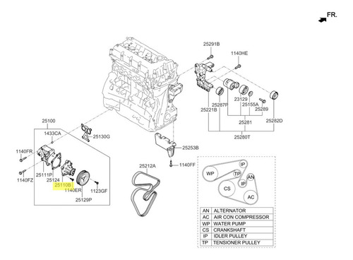 Bomba Agua Para Hyundai H1 Starex 2.4l 2019 Foto 5