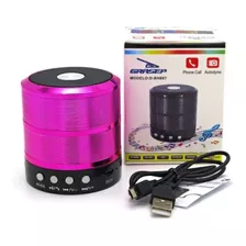 Caixinha De Som Usb Portátil Com Bluetooth Entrada P2 Rosa