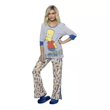 Pijama Invierno Mujer Simpsons Manga 3/4 Promesse Ts1066