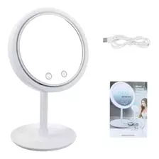 Espejo Con Luz Led Y Ventilador Para Maquillaje Touch Usb