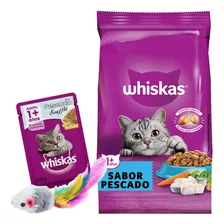 Alimento Whiskas Gatos Adultos Sabor Pescado 10 Kg + Regalo