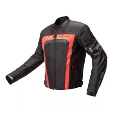 Campera Ninetoone Cordura City Rojo Y Negro