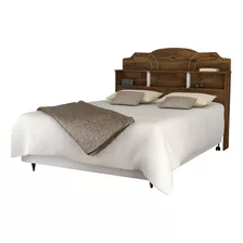 Cabeceira Cama Box Casal Queen 1,60 Com Nichos E Prateleiras