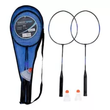  Badminton 2 Petecas E 2 Raquetes Kit Para Jogos Treinos Nfe