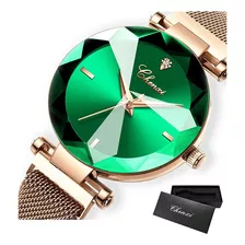 Reloj De Cuarzo Moderno Con Cinturón De Malla Elegante Chenx