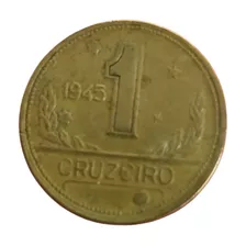 Moeda Brasil 1 Cruzeiro 1945 Mapa República Antiga 13-200