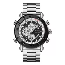Relógio Masculino Dual Time Luxo Casual B.urban Titan 47mm