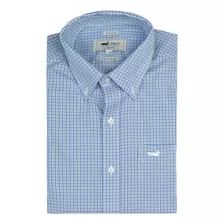 Camisa Easyiron Hombre Cuello Button-down Azul Rockford