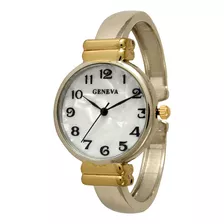 Ginebra Metal Brazalete Reloj Clásico Fácil Leer