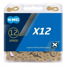 Cadena De Bicicleta Kmc X12 Ti Gold 12v 126 Links