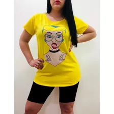 Remeron De Mujer Remera Larga De Dama Con Personajes Disney