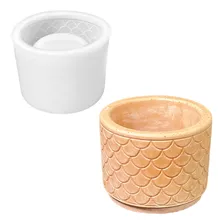 Molde De Silicone Formato Vaso Para Cimento, Gesso, Resina