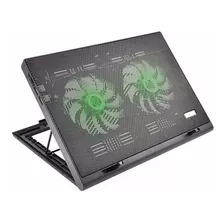 Base Cooler Para Notebook Power Gamer Multilaser Ac267 Cor Preto Cor Do Led Verde