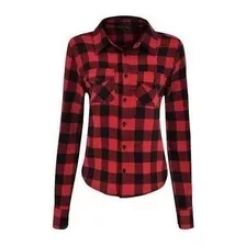 Blusa Camisa Xadrez Feminina Flanelada Pronta Entrega 