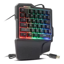 Teclado De Uma Mão Semi Mecanico Gamer Pc Celular Cor De Teclado Preto Idioma Português Brasil