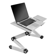 Mesa Notebook Laptop Aluminio Multiples Posiciones Cooler ® Color Gris