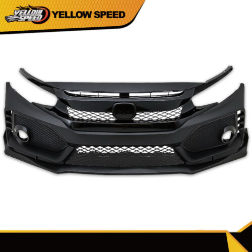 Fit For 16-21 Honda Civic Type-r Style Front Bumper Cove Ccb Foto 10