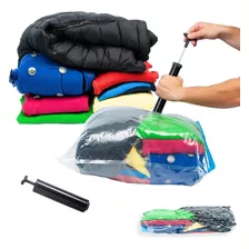 Kit 12 Saco A Vacuo Vac Bag Com Bomba 50x60cm Viagem Mala