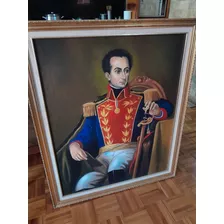 Cuadro (pintura) Al Óleo Sobre Lienzo De Simón Bolivar