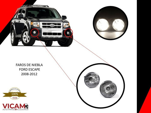 Juego De Faros De Niebla Ford Escape 2008-2012 Con Arnes Foto 4