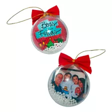 Bola De Natal Personalizada - Com Foto 4 Unidades