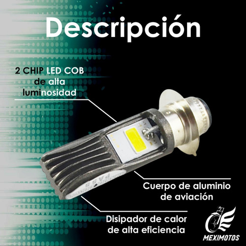 Foco Faro Led Moto / Auto H4-hs1 Ac/dc - 1600lm Cob M11r 1pz Foto 4