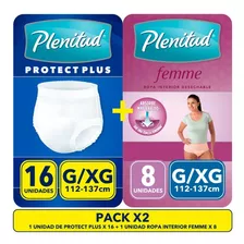 Ropa Interior Plenitud Protect Plus X16 + Pant Femme X8