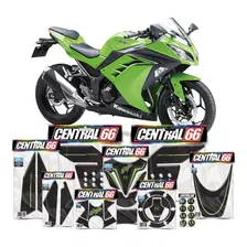 Kit Protetor Kawasaki Ninja 300 Verde Auto Adesivo