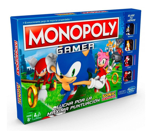 Monopolio Gamer Sonic The Hedgehog Sega Hasbro Gaming