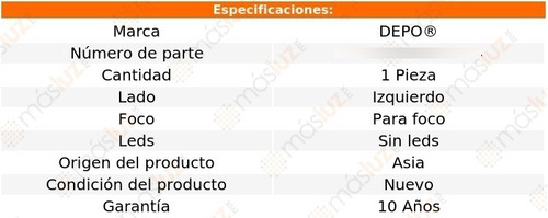 Calavera Izq P/foco S/leds Audi A1 11/18 Depo Foto 4