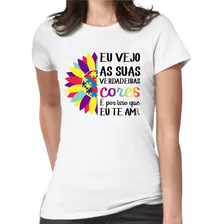 Camisa Autismo Girassol Flor Camiseta Masculino Feminino Top