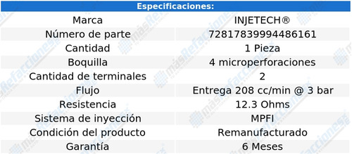 Inyector Combustible Taurus V6 3.0l De 2001 A 2005 Injetech Foto 4