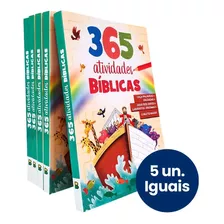 Kit Livro Infantil 365 Atividades Bíblicas | 05 Unds Iguais