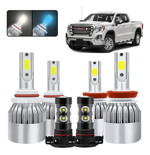 Kit De Foco Led C6 Para Gmc Sierra 1500 2500 3500 2014-2015