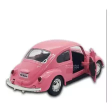 Carrinho De Fricção Fusca Escala 1:32 ( 12,5cm) Cor De Rosa 