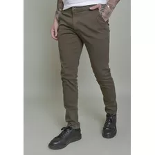 Calça Sarja Skinny Dialogo Jeans Color Sport Fino Verde Masc