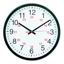 10441 - Reloj De Pared Redondo De 24 Horas, 12,5 Pulgad...