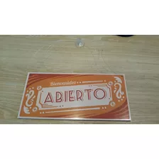Cartel Abierto/cerrado Vintage