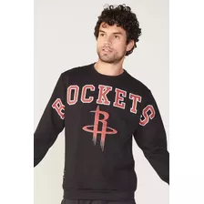 Moletom Nba Fechado Houston Rockets Preto Original Com Nf-e