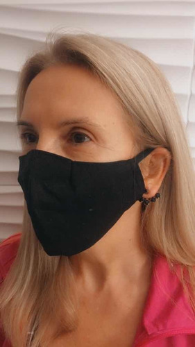 10 Máscaras De Tecido Duplo Algodão Lavável Não Descartável