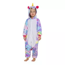Pijama Unicornio Estrellas Kigurumi 3-12 Años Enterizo Polar