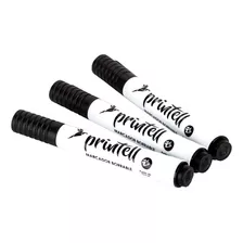 Marcador Borrable Printell X 8 Unidades Color Negro