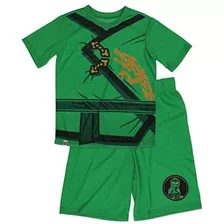 Lego Ninjago Pijama Set Para Niños, 2 Piezas Disfraz Pijama 