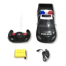 Carro Polícia Pickup Controle Remoto Recarregável Luz Sirene