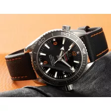 Relógio Omega Seamaster Planet Ocean Preto Com Laranja